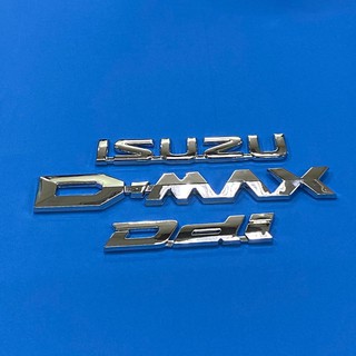 โลโก้* ISUZU D-MAX Ddi สีชุบโครเมียม ติดท้ายกระบะ ISUZU D-max 2012-2019 ราคาต่อชุด ( มี 3 ชิ้น )