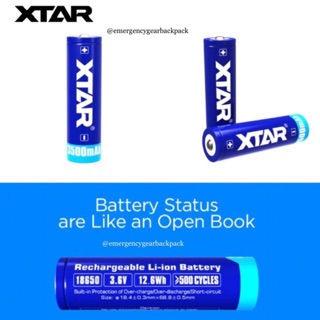 XTAR 18650 3500mAh 3.6V 10A Li-ion Protected Battery