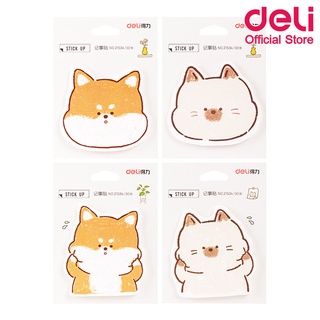 Deli 21534 Sticky Notes กระดาษโน๊ตกาว แบบพกพา 30 แผ่น ขนาด 110x80mm (คละลาย 1 ชิ้น) กระดาษโน๊ต เครื่องเขียน โพสท์อิท