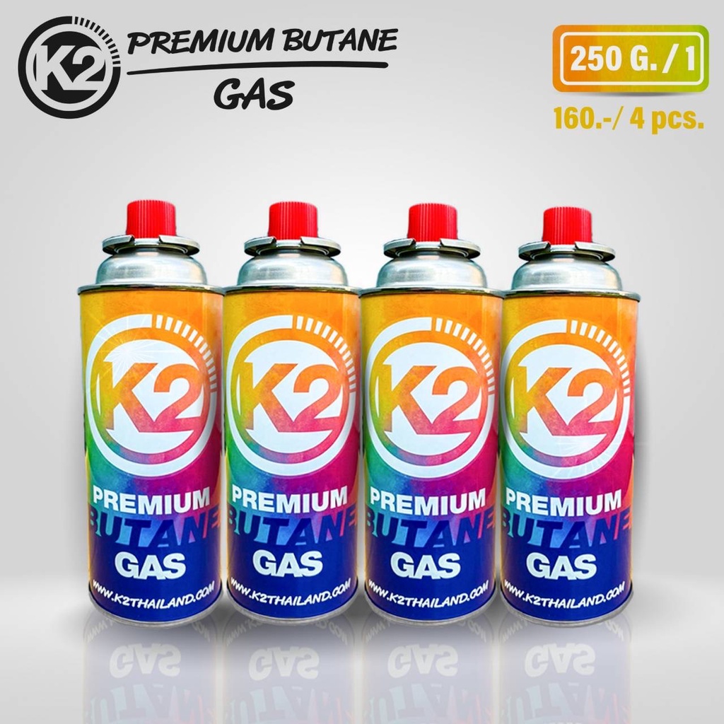 แก๊สกระป๋องยาว-แพ็ค4-k2-บิวเทนแก๊ส-butane-gas