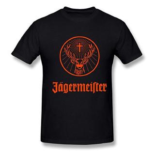 เสื้อยืดสีขาวเสื้อยืดพิมพ์ลาย jagermeister music tour logo สําหรับผู้ชายS-4XL