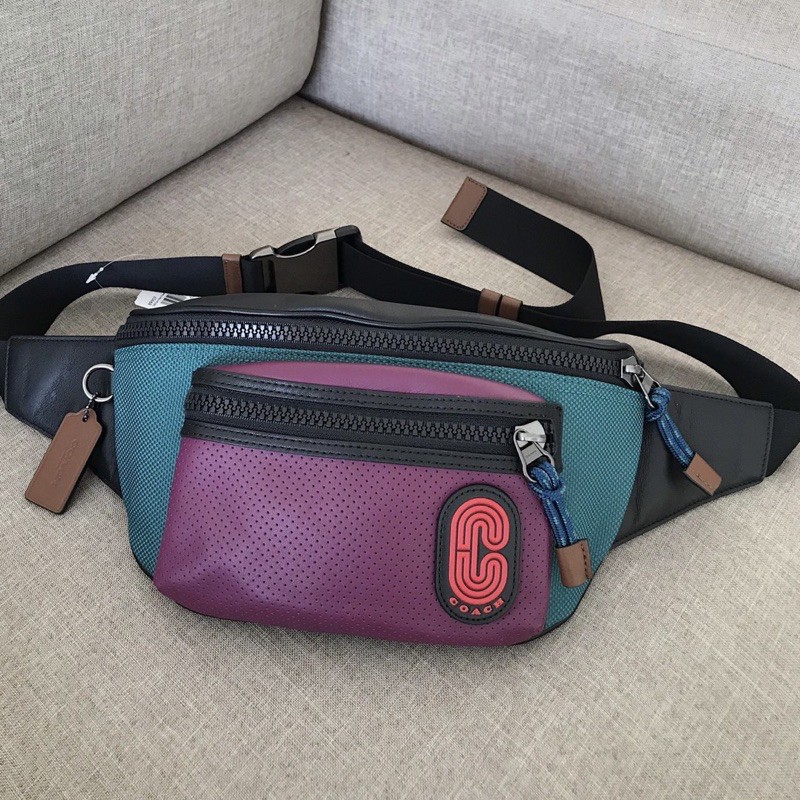 Terrain belt bag in colorblock with coach patch sale