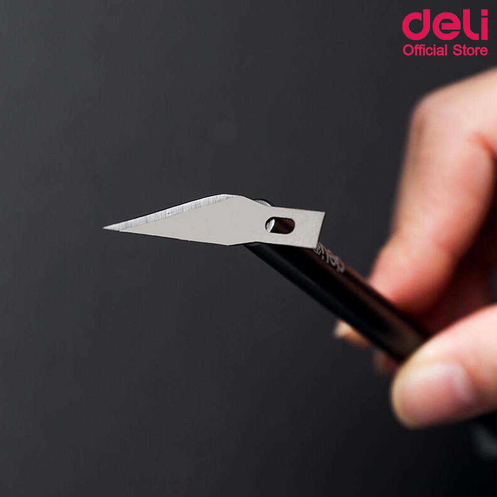 deli-2102-cutter-มีดแกะสลักอลูมิเนียม-ใบมีดเอียง-23-แถมฟรี-ใบมีด10-ชิ้น-คัตเตอร์-ชุดมีดแกะสลัก-มีดแกะสลัก-มีดแกะสลัก