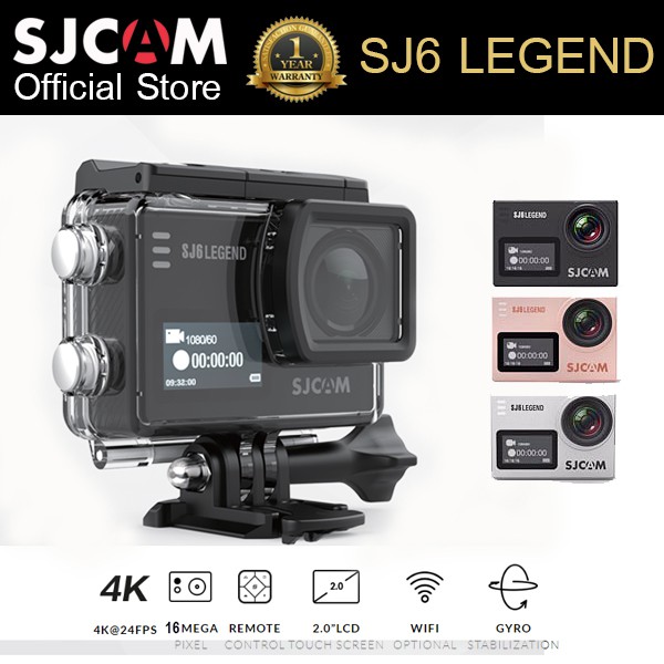 ภาพสินค้าSJCAM SJ6 LEGEND 4K 24fps 16Mp/Gyro/ExternalMIC/Touch Screen/ LCD 2.0" Action Camera ประกัน 1ปี กล้องกันน้ำ กล้องติดหมวก จากร้าน sjcam_officialstore บน Shopee ภาพที่ 1