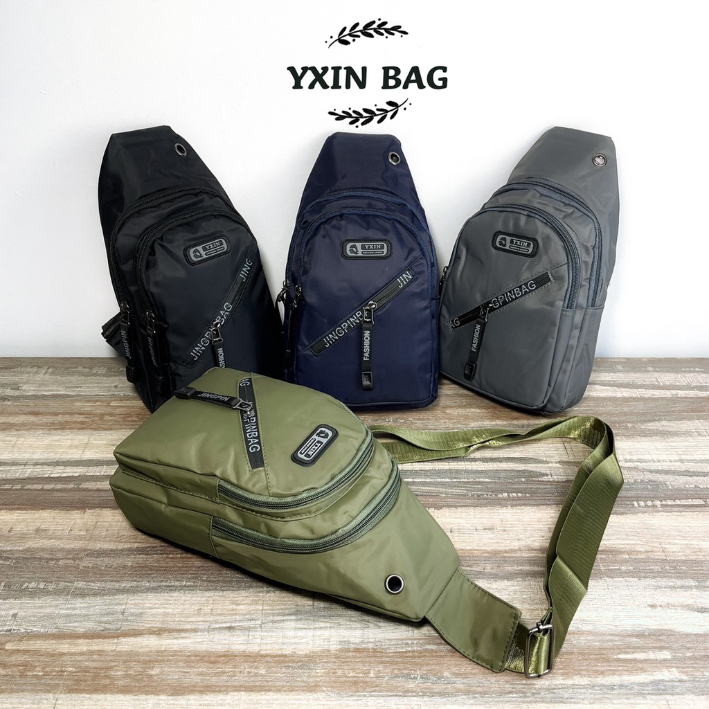 กระเป๋าคาดอก-กระเป๋าสะพายไหล่ผู้ชาย-651-yxin-fashion-ผ้าไนลอน