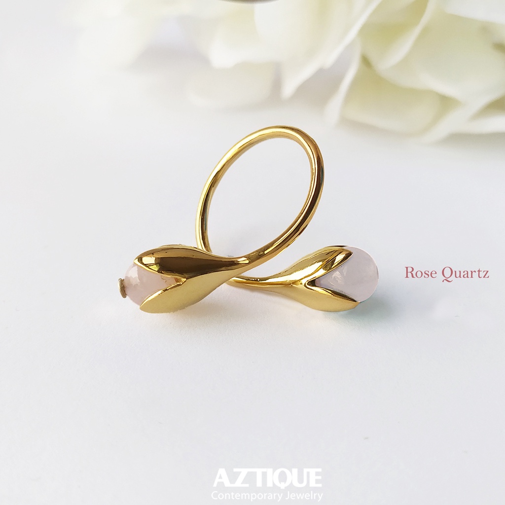 aztique-แหวนเงินแท้-หินมงคล-โรสควอตซ์-หินนำโชค-แหวนปรับไซท์-ring-adjustable-md