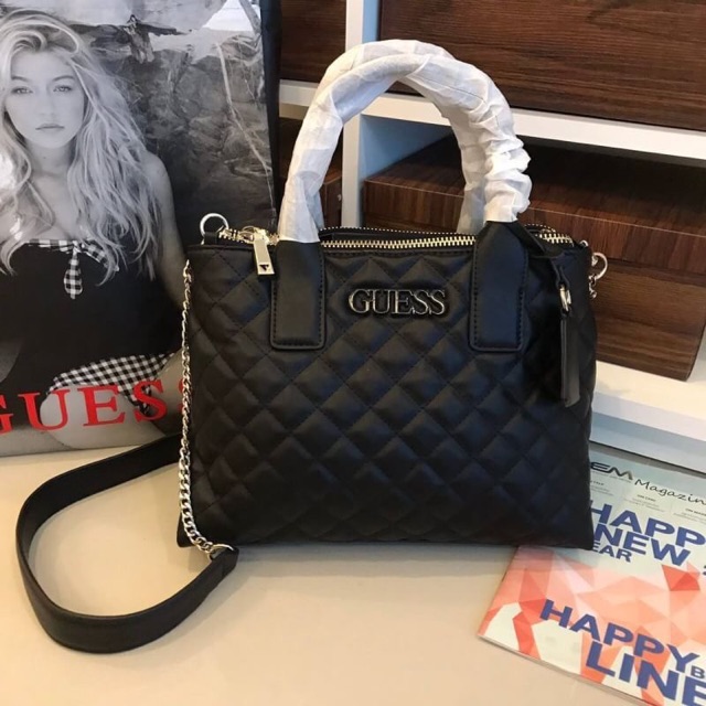 guess-elliana-quilted-look-handbag-แท้-outlet