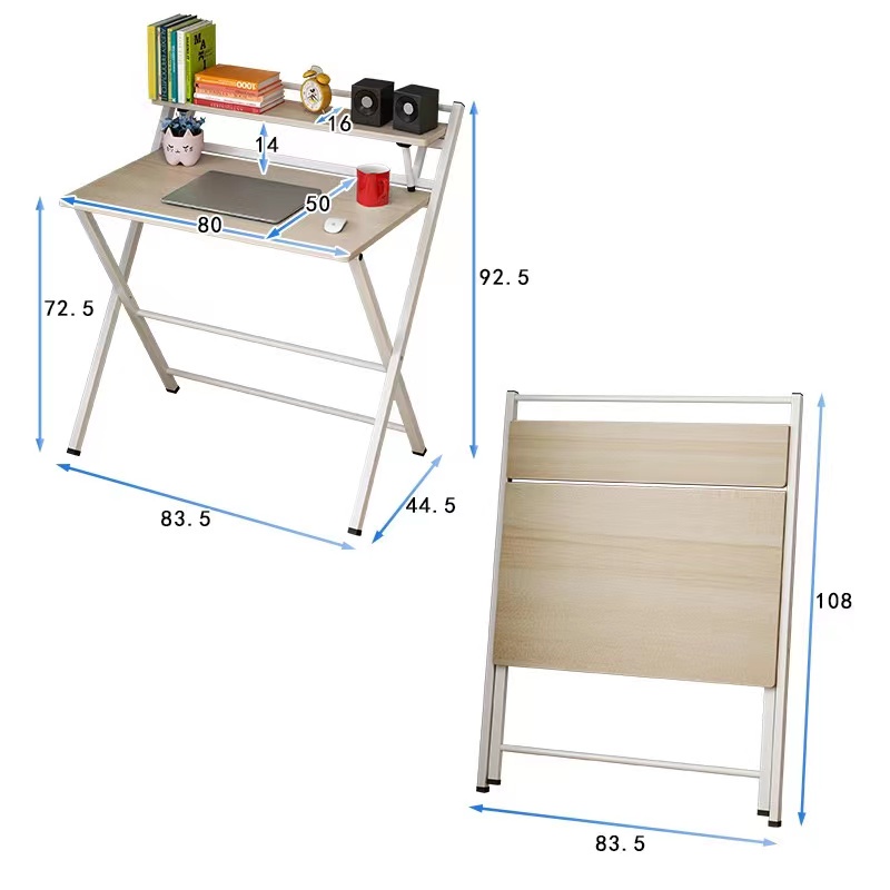 lovely-โต๊ะทำงาน-โต๊ะเขียนหนังสือ-สามารถพับได้โดยไม่ต้องประกอบ