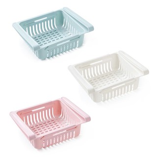Retractable basket ตะกร้าจัดระเบียบเก็บของใช้ในตู้เย็น