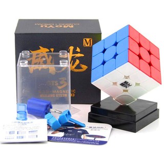 รูบิค 3x3 รูบิค แม่เหล็ก ของแท้อย่างดี rubik 3x3 rubiks race Moyu Weilong GTS3 M 3x3 Stickerless magnetic  sharkrubik