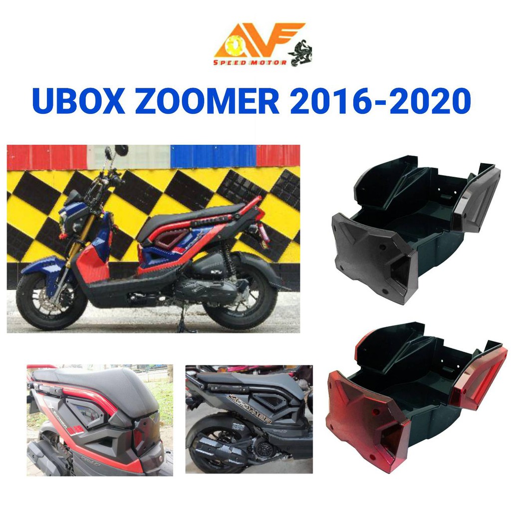 ภาพหน้าปกสินค้าHOT กล่องใส่ของใต้เบาะ ZOOMER ALL NEW 2016-2020 UboxZoomer X กล่องซูมเมอร์ UBOX ตะแกรงใต้เบาะ กล่องใต้เบาะ ที่ใส่ของ จากร้าน avspeedmotor บน Shopee