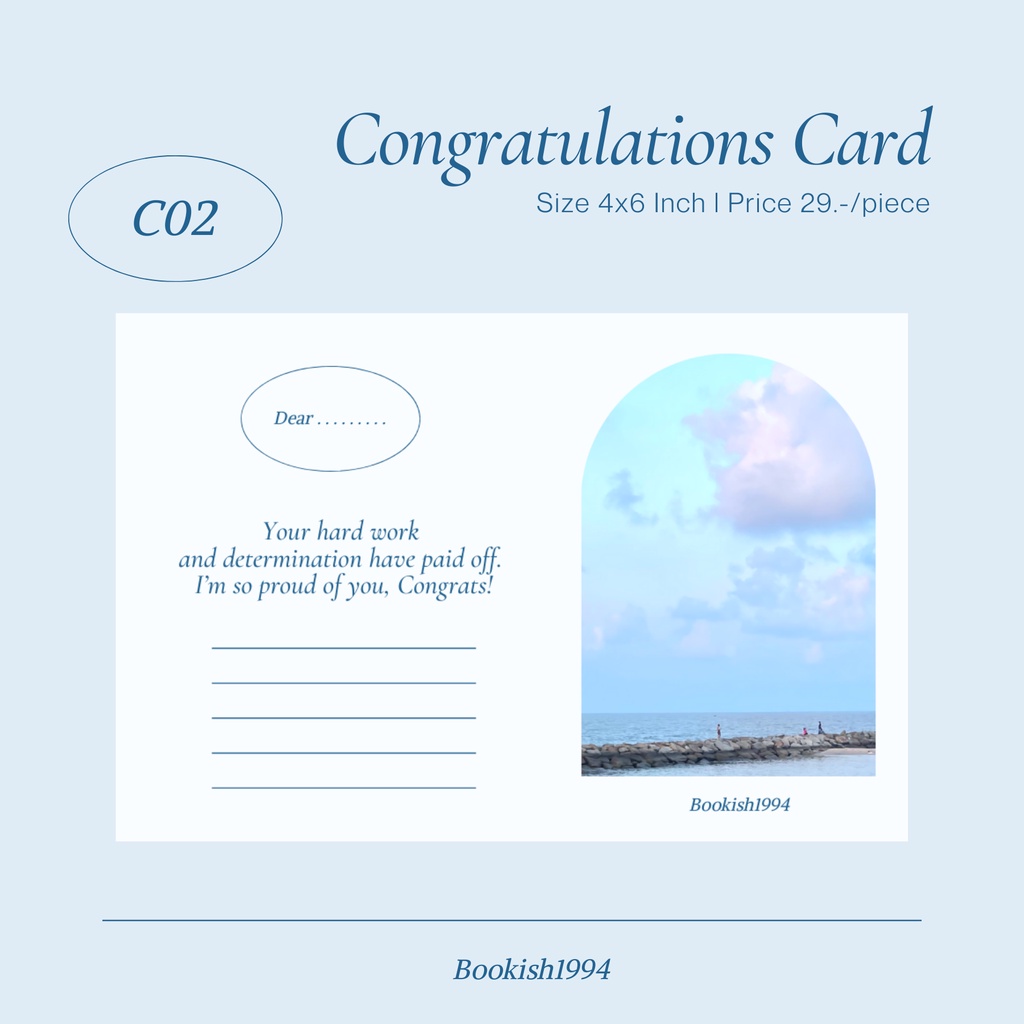 การ์ดแสดงความยินดี-congratulations-card-ราคาต่อใบพร้อมซองกระดาษ