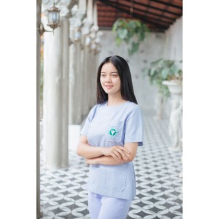 เสื้อสาธารณสุข อนามัยชุมชน (คอกลมป้าย)