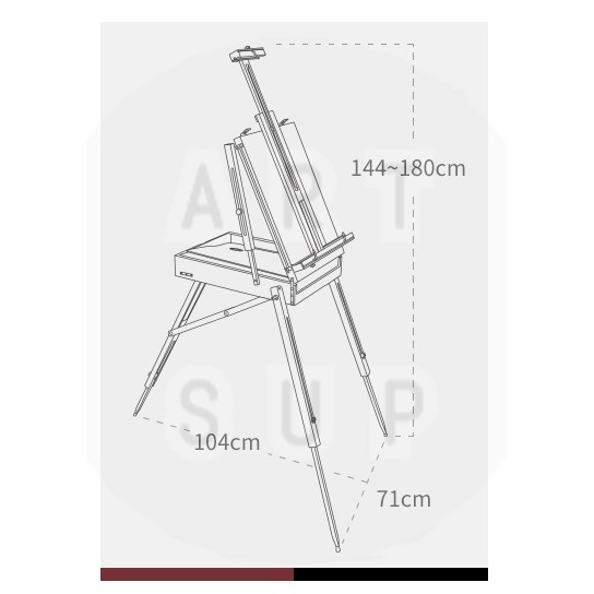 ขาตั้งวาดรูป-วาดภาพแบบพกพา-มี2สี-เหมาะสำหรับวาดภาพนอกสถานที่-ขาตั้ง-ขาหยั่ง-easel-beech-wood