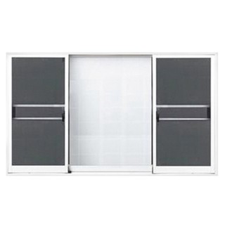 3K-X 180X110CM WHITE S-F-S SLIDE WINDOW หน้าต่างอะลูมิเนียมบานเลื่อน 3 บาน 3K x-SERIES 180x110 ซม. สีขาว หน้าต่างบานเลื่