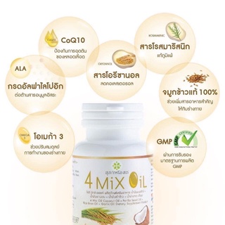 ภาพขนาดย่อของภาพหน้าปกสินค้า️สุดคุ้ม ️4 Mix Oil 500 mg.(บรรจุ 60 เม็ด ) 1 กระปุก วันหมดอายุ : 09/02/2025 จากร้าน poouwanetchinnawong บน Shopee ภาพที่ 7