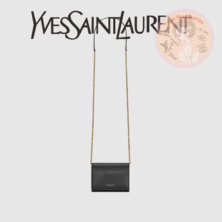ราคาต่ำสุดของ Shopee 🔥 ของแท้ 100% 🎁 Yves Saint Laurent ใหม่เอี่ยม ที่ใส่บัตรโซ่หนังเงา