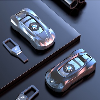 ภาพหน้าปกสินค้าเคสกุญแจรถยนต์ โลหะผสมสังกะสี สําหรับ BMW Car key case cover E46 E60 E90 F10 F30 F48 G20 G30 X1 X3 X5 F25 F15 G05 G01 1 ชุด ที่เกี่ยวข้อง