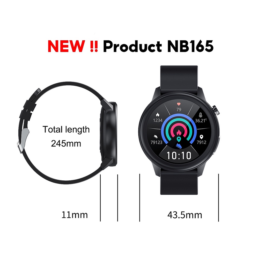 ภาพหน้าปกสินค้ารุ่นใหม่อัพเกรท 2022 Dtech Smart watch รุ่น NB165 สีดำ วัดออกซิเจนในเลือด วัดอัตราการเต้นของหัวใจ วัดอุณหภูมิเป็นต้น จากร้าน watashi.official บน Shopee