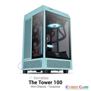 Thermaltake The Tower 100 Turquoise Mini Chassis - สีเขียวเทอร์ควอยซ์ (เคส) Case