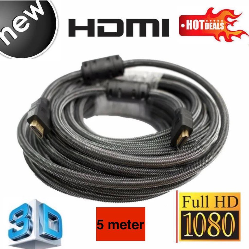 สาย-tv-hdmi-1-8-เมตร-3เมตร-5เมตร-10เมตร-สายถักรุ่น-hdmi-1-8m-3m-5m-10m-cable-3d-full-hd-1080p