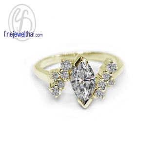 Finejewelthai-แหวนเพชร-แหวนเงิน-เพชรสังเคราะห์-เงินแท้925-Diamond-CZ-Silver-Ring-R1111cz-g/ pg