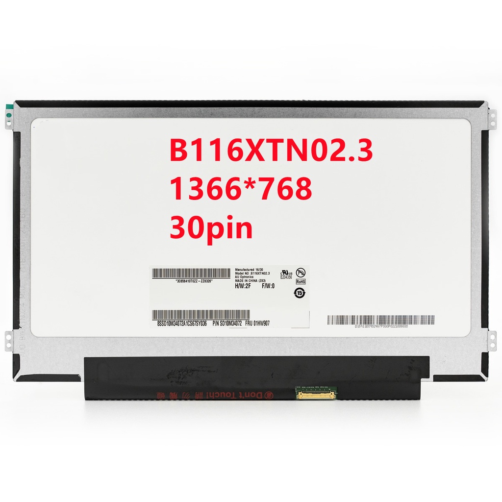 แผงหน้าจอ LED LCD 11.6 นิ้ว B116XTN02.3 B116XTN02.1 N116BGE-EA1 N116BGE ...