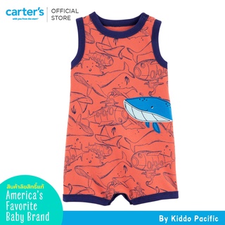 Carters Romper Suit 1Pc Orange-Whale L8 คาร์เตอร์เสื้อผ้าชุดเต็มตัวแขนกุด