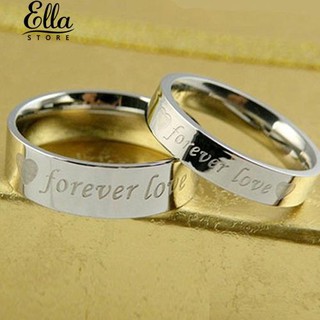 Unisex Jewelry Forever Love พิมพ์คู่รักคู่รัก Ring Lovers ของขวัญ