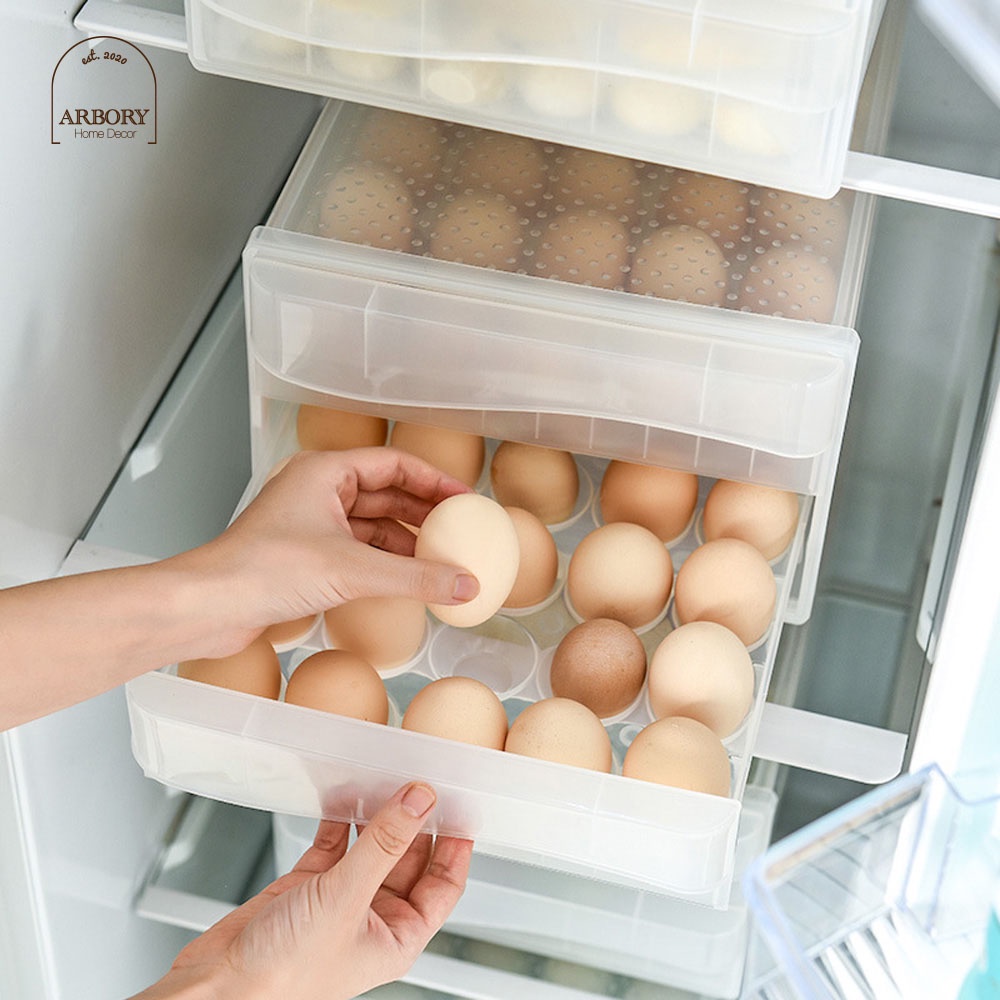 ภาพสินค้าลิ้นชักเก็บไข่ บรรจุได้ 60 ฟอง เก๊ะเก็บไข่ กล่องเก็บไข่ ถาดไข่ ที่เก็บไข่ ถาดเก็บไข่ ที่ใส่ไข่ กล่อง จากร้าน arbory บน Shopee ภาพที่ 1