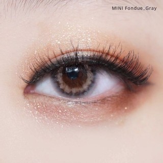 Mini Fondue Gray จาก Kitty Kawaii 💟 มินิ คอนแทคเลนส์ แฟชั่น ค่าสายตา สายตาปกติ สายตาสั้น