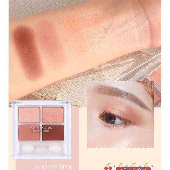 ภาพสินค้าMEILINDA Mini Block Shadow มินิ บล็อค อายแชโดว์ จากร้าน beautyoutletshop บน Shopee ภาพที่ 2