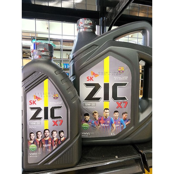 น้ำมันเครื่อง ZIC X7 10W-30 6+1ลิตร (ดีเซล) สังเคราะห์100% | Shopee ...