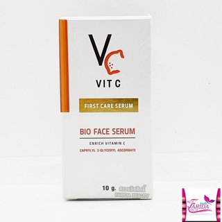 🔥โปรค่าส่ง25บาท🔥 VC Vit C First Care Serum 10g. วีซี วิตซี น้องฉัตร วิตามินซี ไบโอ เฟส เซรั่ม