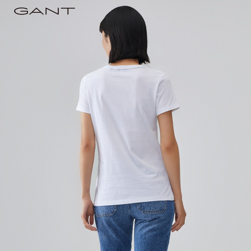 แฟชั่น-gant-gantt-เสื้อยืดแขนสั้นลําลอง-พิมพ์ลายตัวอักษร-ระบายอากาศ-สวมใส่สบาย-แฟชั่นฤดูร้อน-สําหรับสตรี-4203443