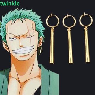 ภาพขนาดย่อของสินค้าTWINKLE1 Japan Cosplay Clip Earrings Fashion Gift Accessories Drop Earrings 3 Pcs/Set Non Piercing Ear Clip Jewelry Cartoon Anime Roronoa Zoro Earrings