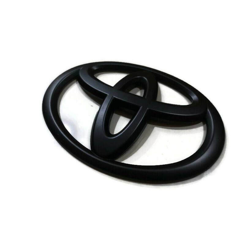 โลโก้-toyota-สีดำด้านขนาด-16-x-11cm-สำหรับรถ-toyota-vigo-fortuner-ร้านนี้การันตีคุณภาพ