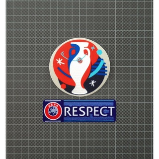 อาร์ม กำมะหยี่ Patch UEFA Euro 2016 &amp; RESPECT Sleeve Patches Badges