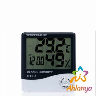 Ahlanya แบบดิจิตอล  LCD แบบดิจิตอล เครื่องวัดอุณหภูมิและความชื้น Digital Temperature Meter