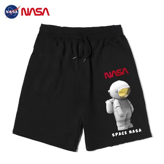 กางเกงวอร์มขาสั้น ผ้าฝ้าย ลายนักบินอวกาศ Nasa สําหรับผู้ชาย