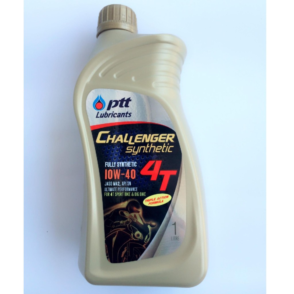 ptt-lubricantsน้ำมันเครื่อง10w-40-ptt-challenger-synthetic-1-0ลิตร-4t-ปตท-สังเคราะห์100