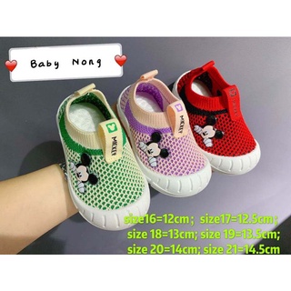 Baby Nong ใหม่ใบบนเด็กรองเท้าเด็กชายและเด็กหญิงรองเท้าลำลองที่มีน้ำหนักเบาระบายอากาศนุ่มลื่นบนรองเท้าเด็ก