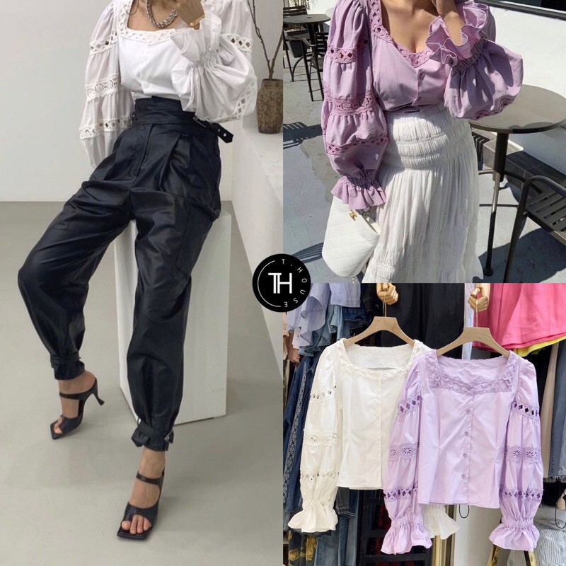 พร้อมส่ง-27-08-20-เสื้อแต่งฉลุแขนน-แบบงานเกาหลี-น่ารักมากๆ-งานสวย-ใส่ออกมาน่ารักมากๆ