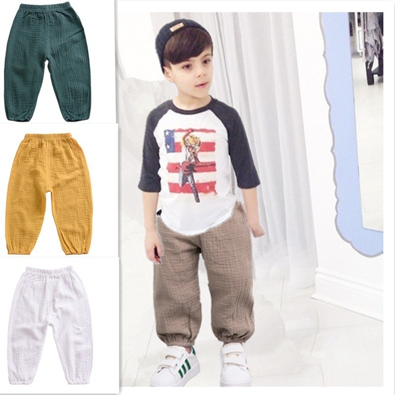 babyl-กางเกงขายาวผ้าฝ้ายสำหรับเด็ก