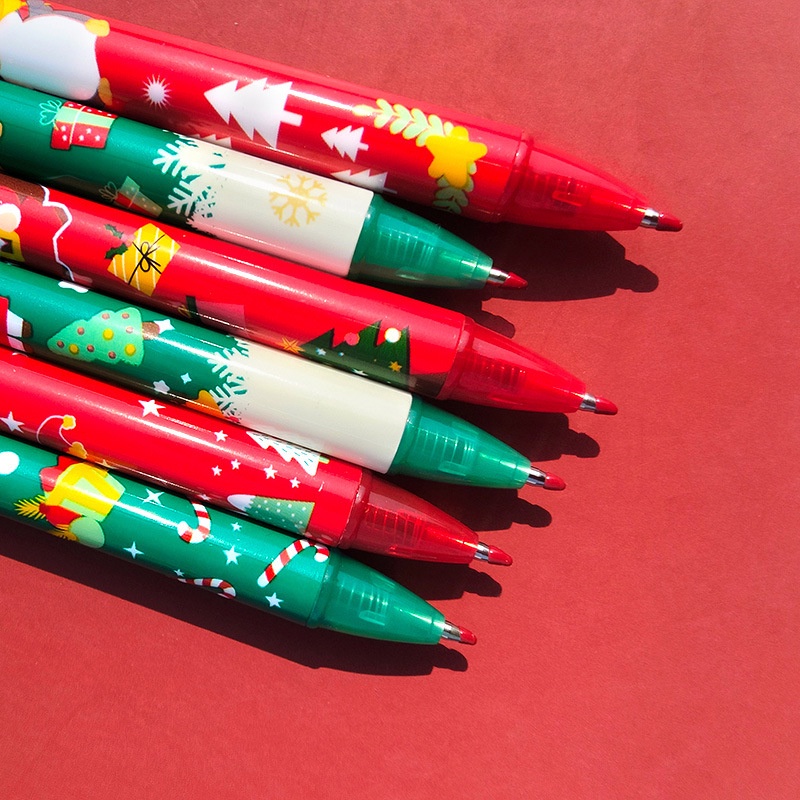 0-5-มม-ปากกาเจลคริสต์มาสสร้างสรรค์น่ารัก-สำนักงานนักเรียนปากกาลายเซ็นสีดำปากกาการ์ตูน