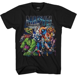 เสื้อยืดอินเทรนด์ผู้ชายอินเทรนด์ผู้หญิงเสื้อยืดวินเทจ100%cotton เสื้อ ยืด ราคา ส่ง Marvel Thor Hulk Iron Man Avengers Sp