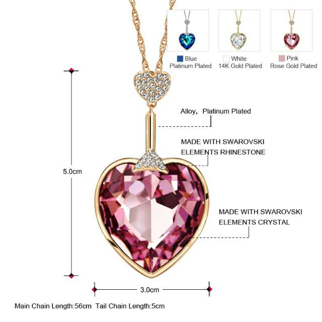 สร้อยคอทองคำ-14k-rose-gold-plated-พร้อมจี้-austrian-crystal-แท้จาก-swarovski