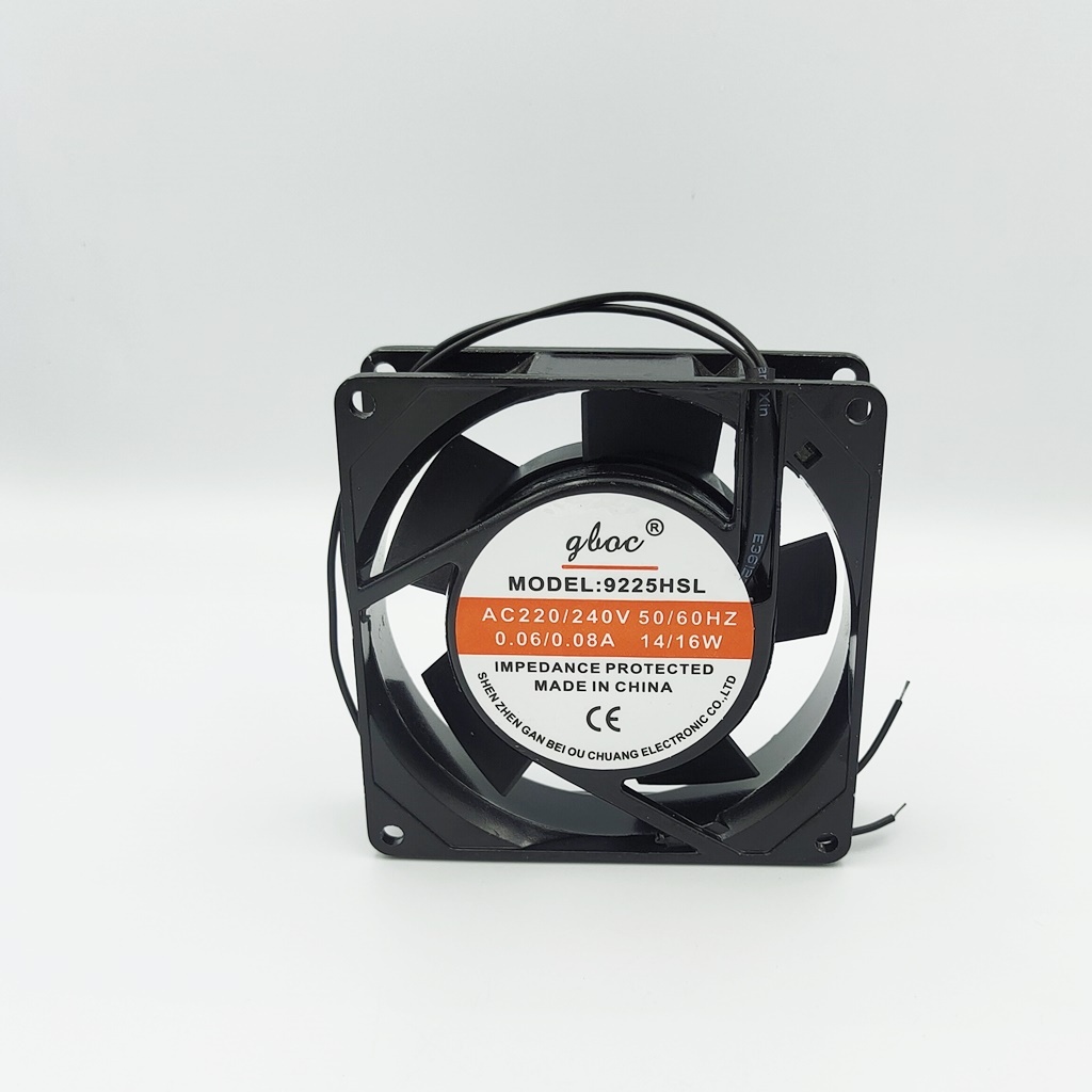 model-9225hsl-rotary-fan-พัดลมระบายอากาศขนาด-3-68นิ้ว-92x92x25mm-ac220-240v-0-06-0-08a-14-16w-แถมฟรีตระแกรงเหล็ก