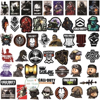 สติ๊กเกอร์ Call of Duty 59 คอออฟดิวตี้ 50ชิ้น ดุดัน สติกเกอร์ ทหาร กองทัพ Army หน่วยรบ ตำรวจ ปืน ติด สติ้กเกอร์ soldier