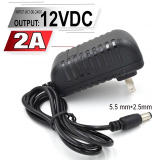 ภาพขนาดย่อของสินค้าDc Adapter 12V 1A/2A 3A อะแดปเตอร์ ระบบกล้องวงจรปิดแปลงมาตรฐาน อะแดปเตอร์ DC 5.5*2.5มิลลิเมตร